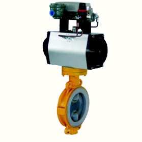 氣動襯氟調節蝶閥 氣動襯氟調節蝶閥